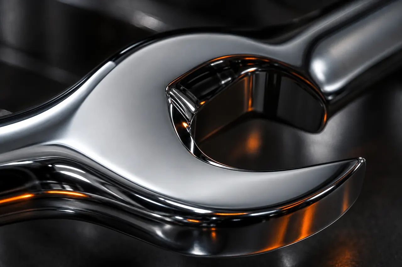Bright chrome plating surface finish