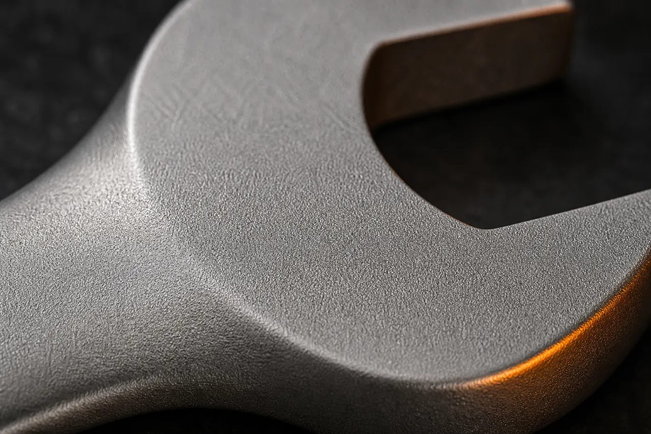 Sandblasted matte surface finish